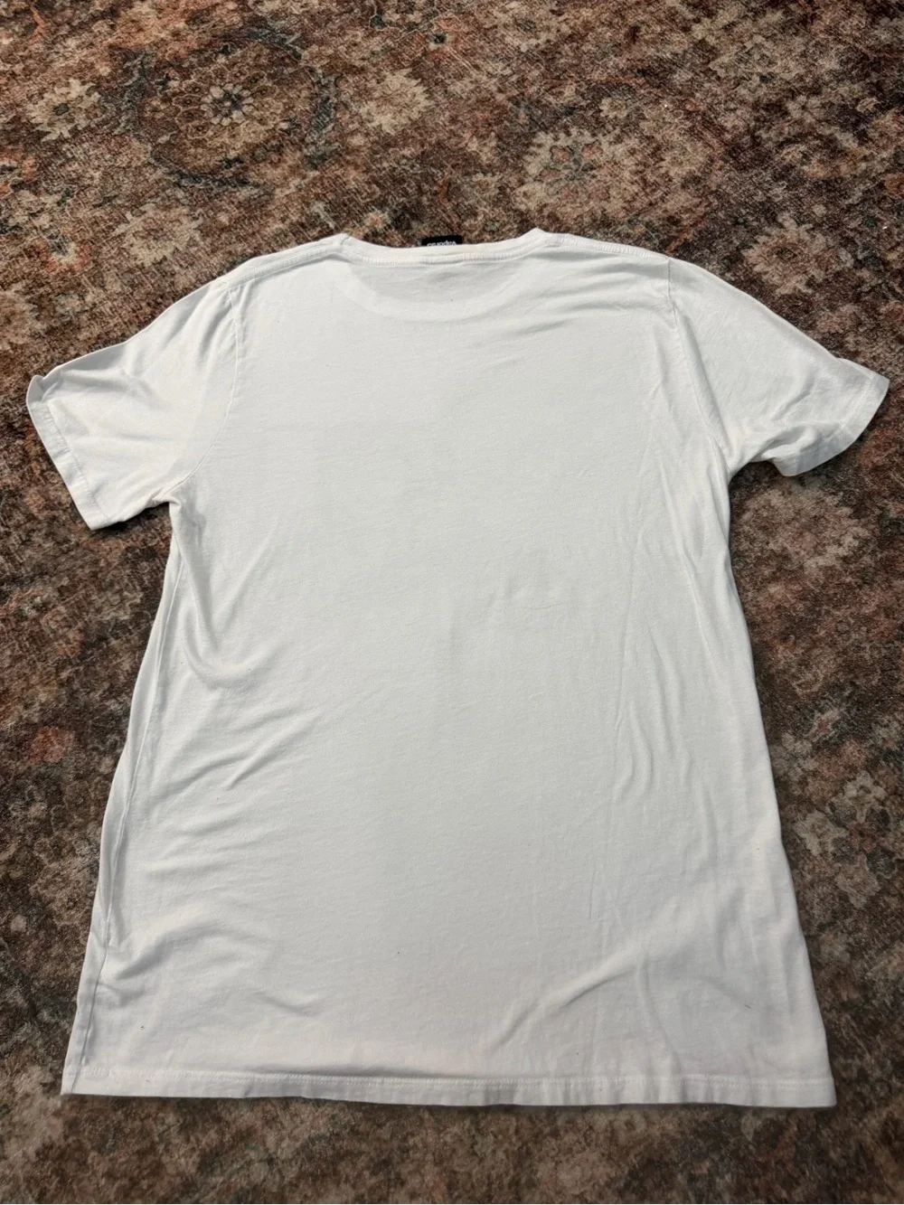 Private Moment White Graphic Tee with Anime Print